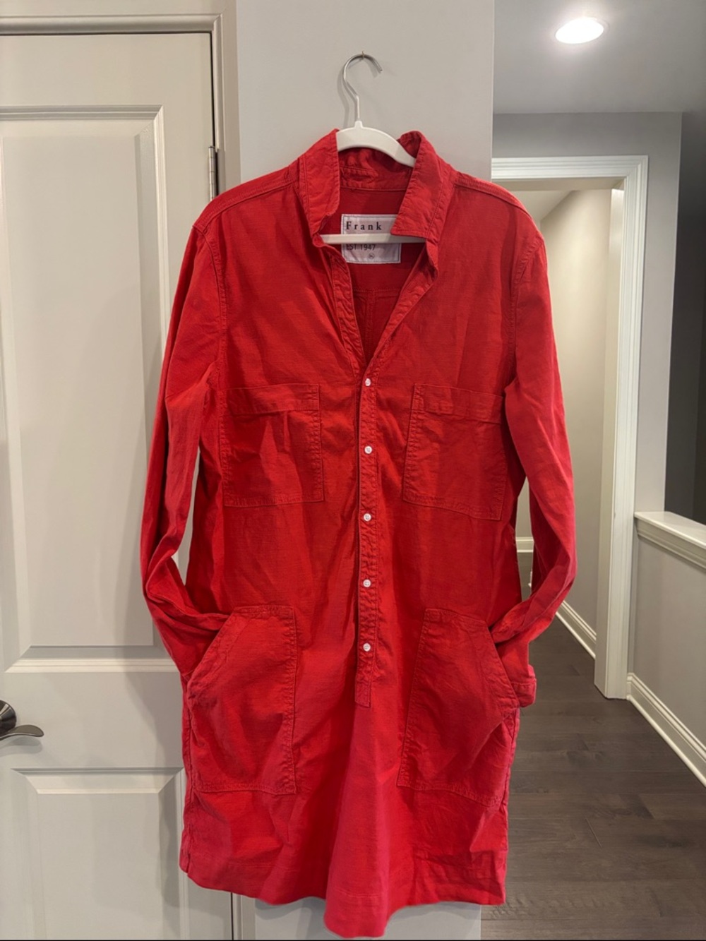 Frank & Eileen Southen Ireland Button Up Utility Dress Size XL